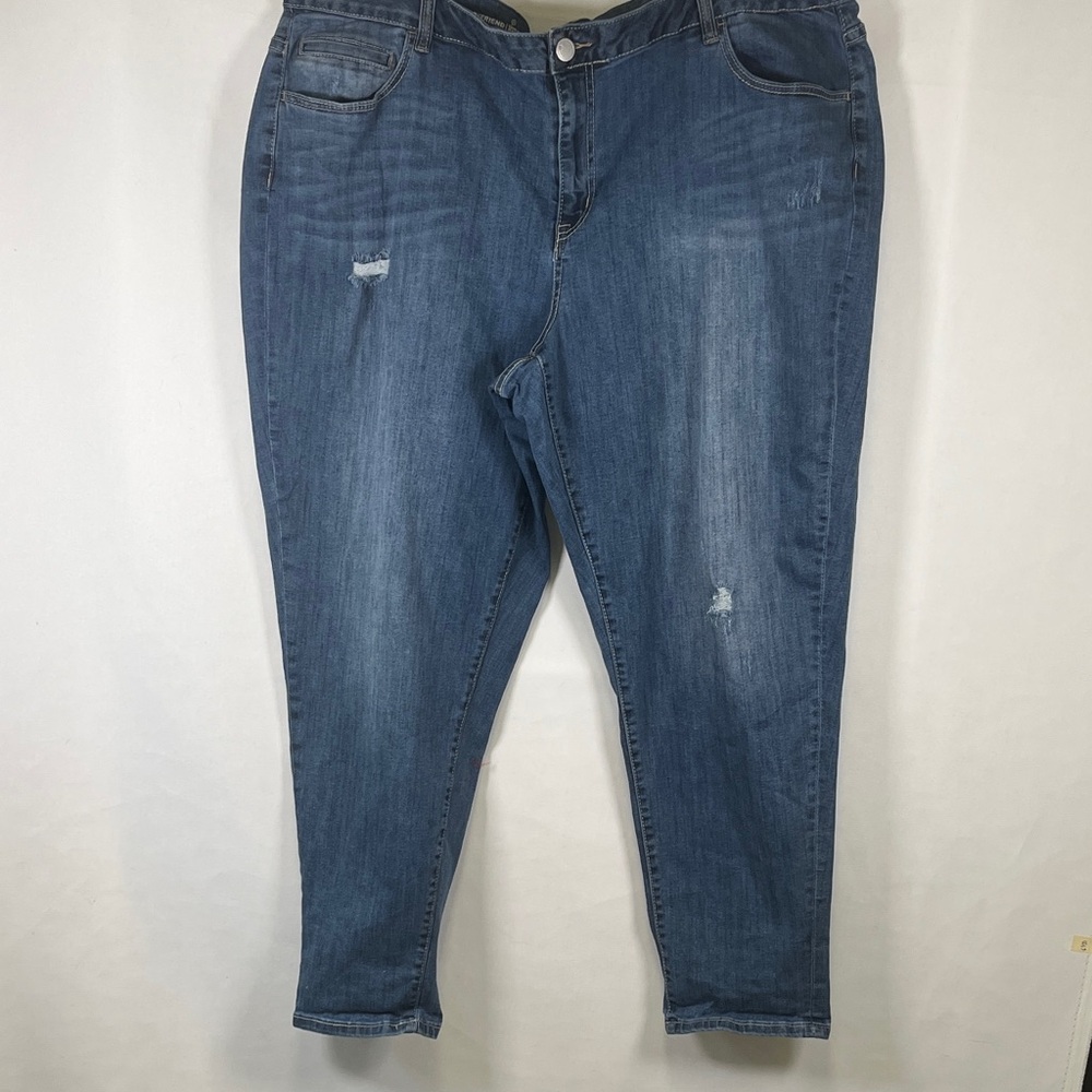 Lane Bryant Boyfriend Distressed Skinny Jeans Stretch Denim Curvy Fit Women's 28